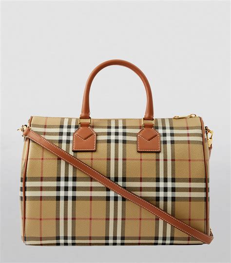 pink burberry bowling bag|burberry medium check bowling bag.